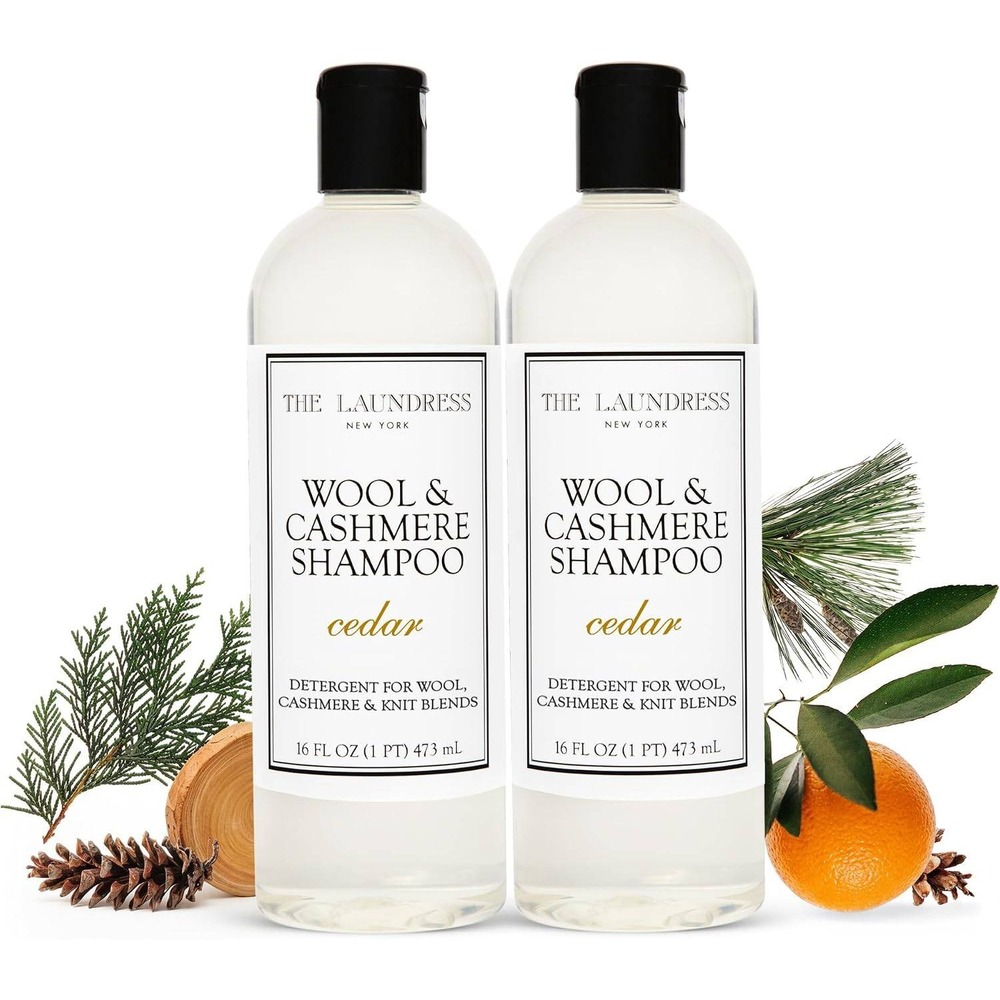 The Laundress Wool & Cashmere Shampoo 2-Pack 16oz Cedar Scented Detergent New